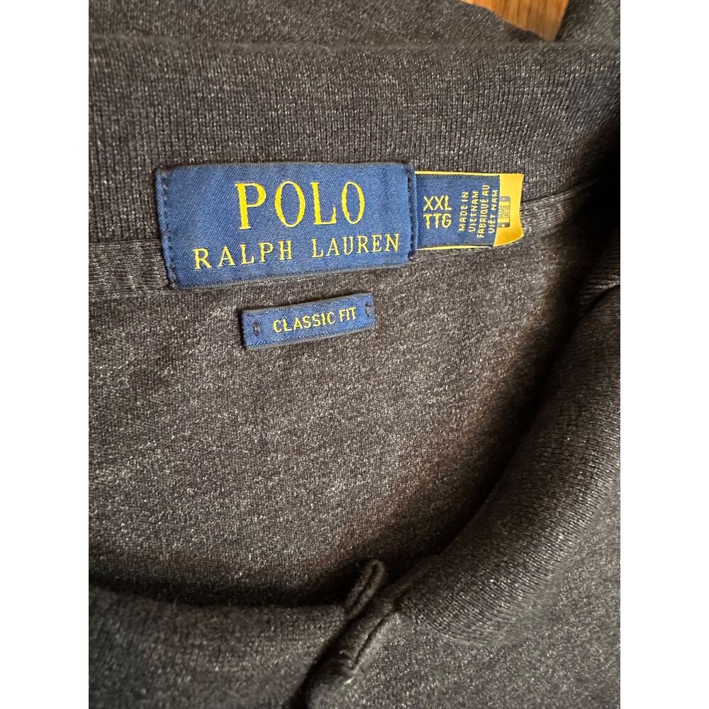 Polo Ralph Lauren Polo Shirt Mens XXL Grey Short Sleeve‎ Flesh Pony Classic Fit
